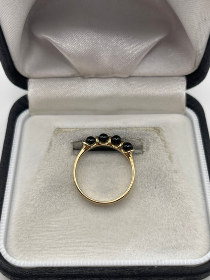 9ct gold onyx ring