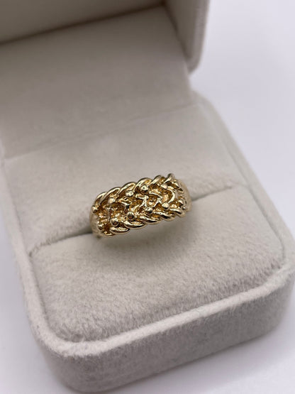 9ct gold keepers ring
