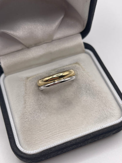 9ct two tone gold ring