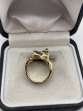Load image into Gallery viewer, 9ct gold schnauzer dog ring
