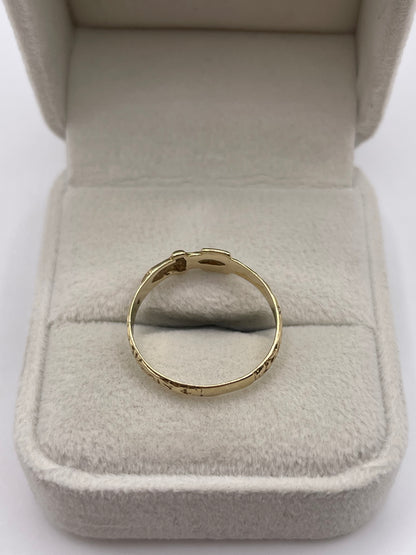 9ct gold buckle ring