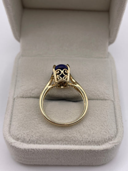 9ct gold lapis lazuli ring