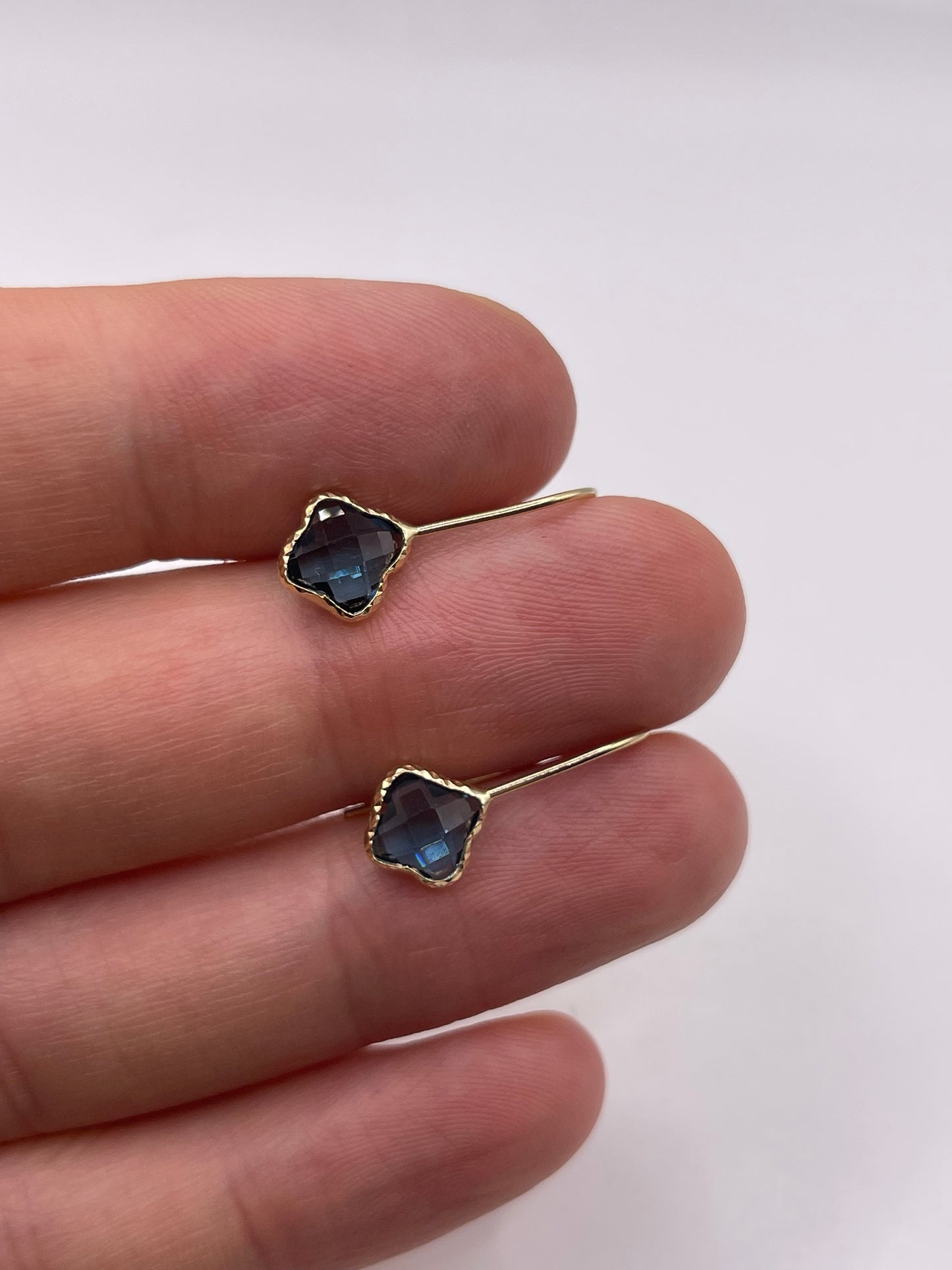 9ct gold topaz earrings