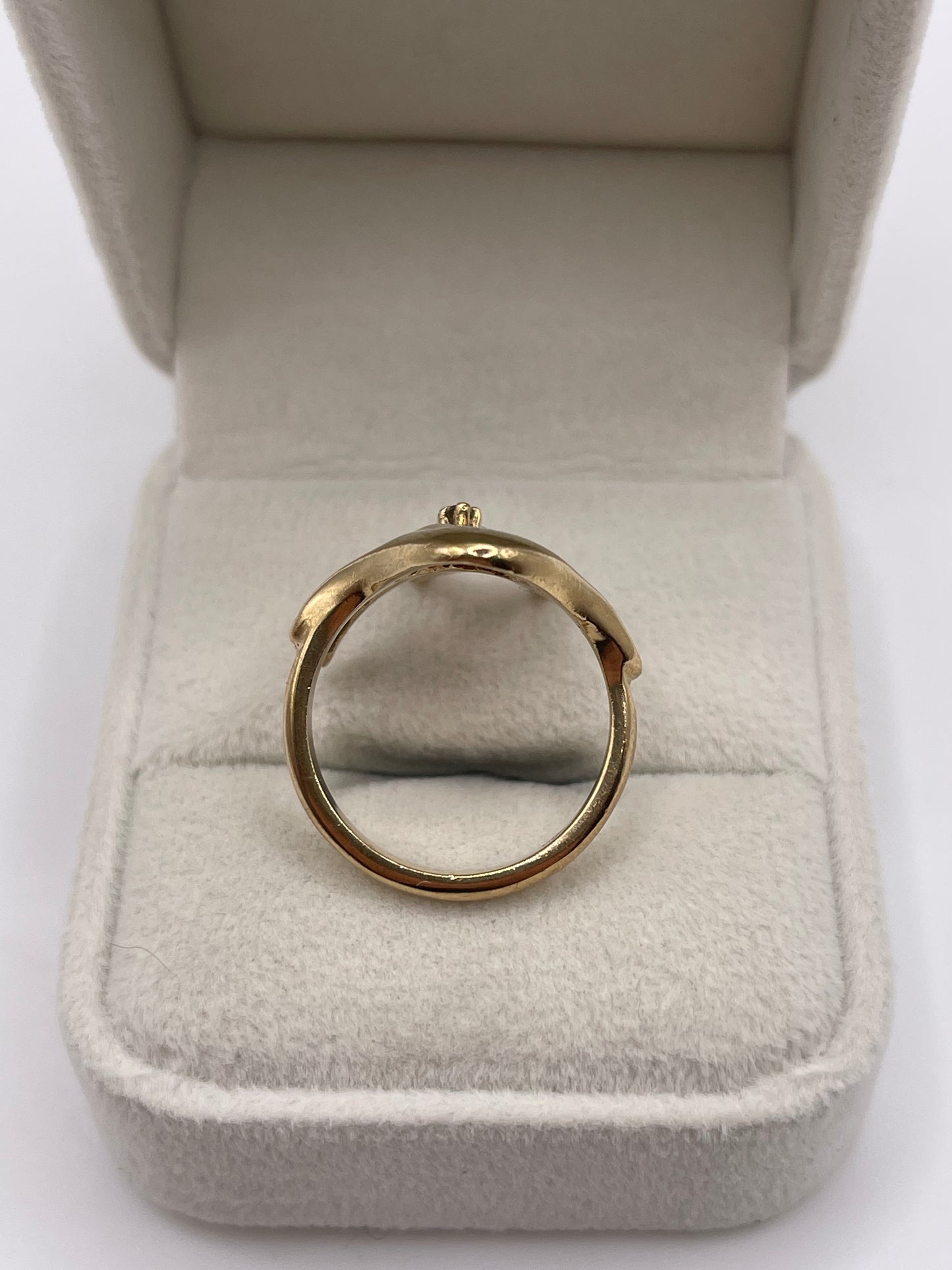 9ct gold cz hand ring