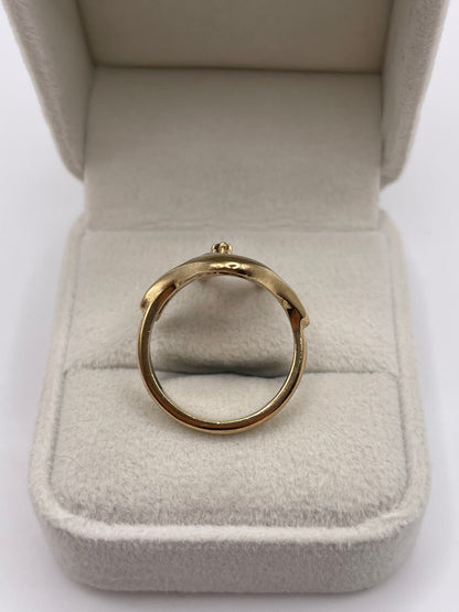 9ct gold cz hand ring