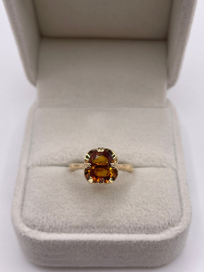 9ct gold citrine ring