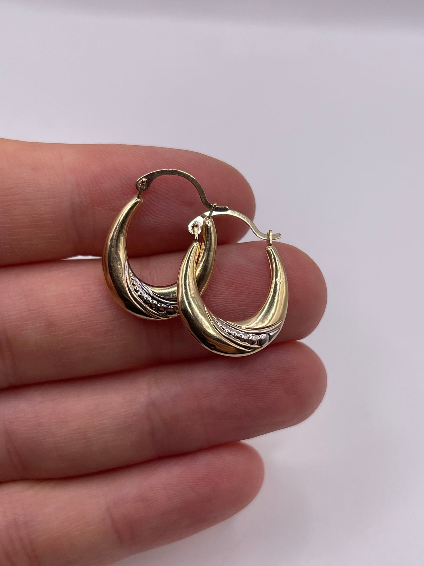 9ct gold creole earrings