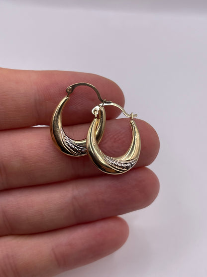 9ct gold creole earrings