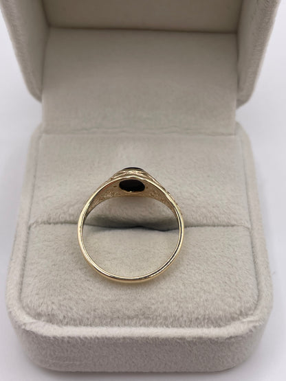 9ct gold onyx signet ring