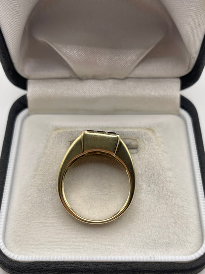 9ct gold Smokey quartz signet ring