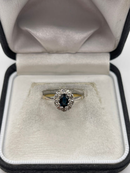 18ct gold sapphire and diamond ring