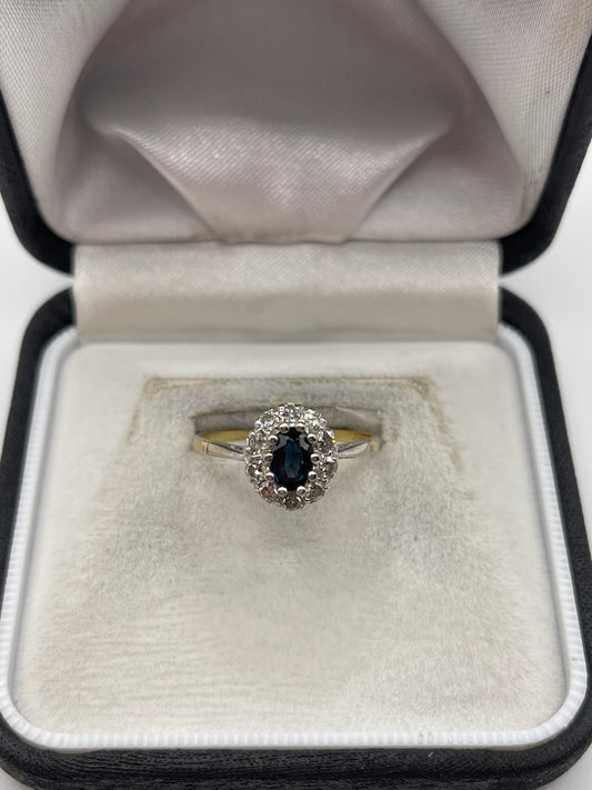 18ct gold sapphire and diamond ring