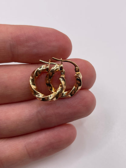 9ct gold creole earrings