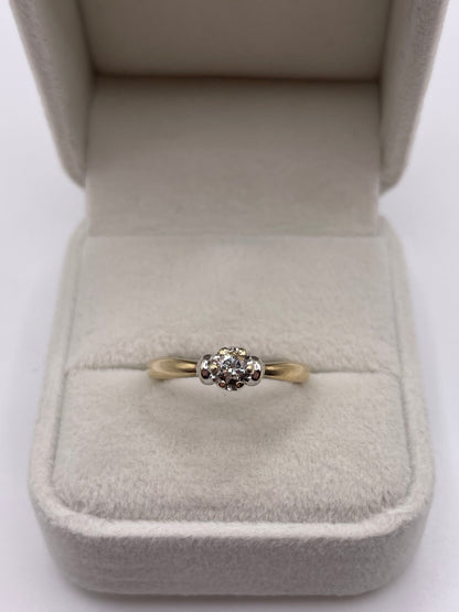 9ct gold diamond ring