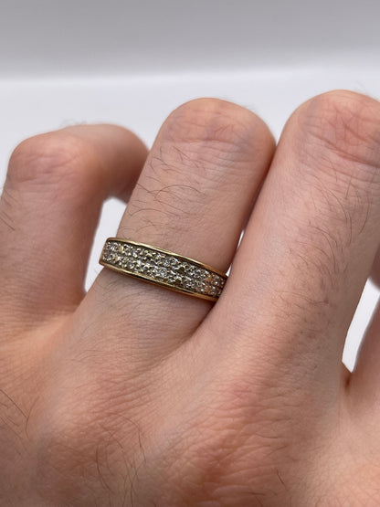 9ct gold diamond ring