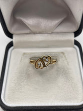 Load image into Gallery viewer, 9ct gold diamond heart ring
