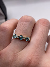 Load image into Gallery viewer, 9ct gold blue zircon ring
