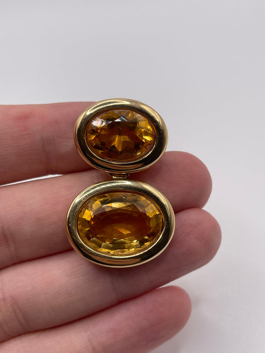 14ct gold citrine pendant