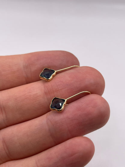 9ct gold topaz earrings