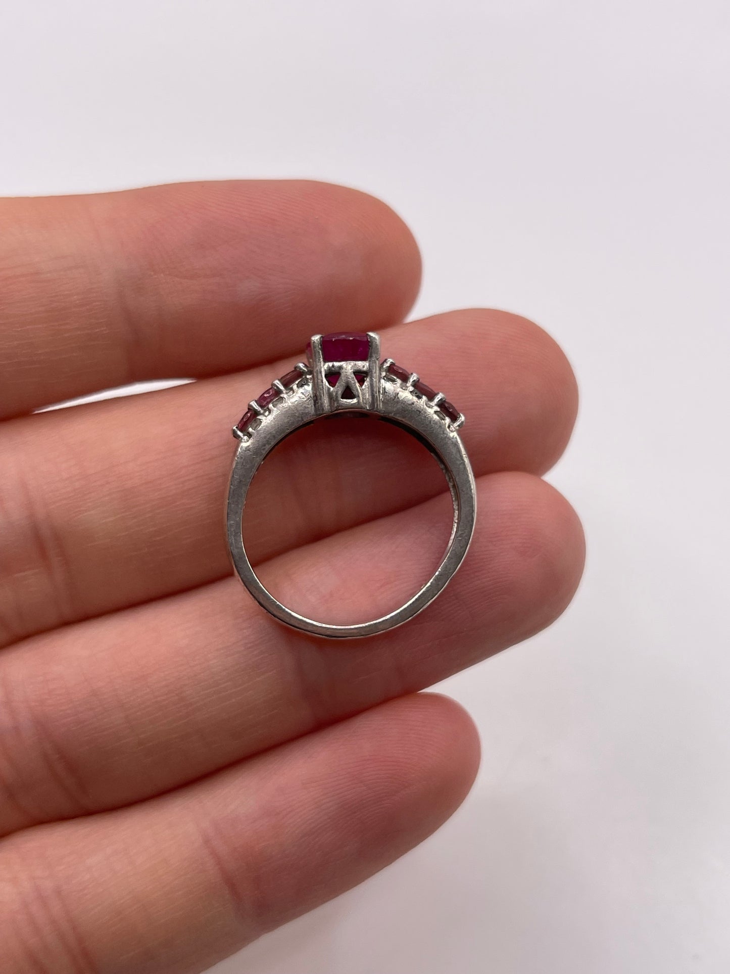 Silver ruby ring