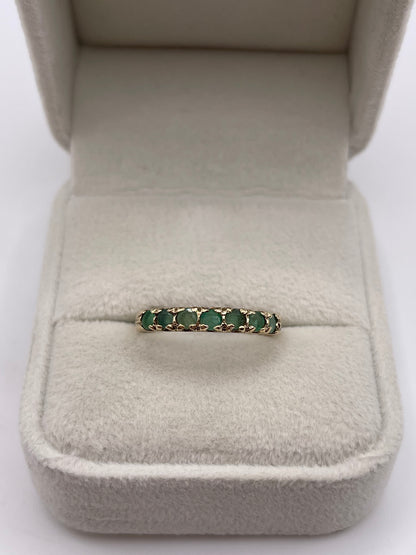 9ct gold emerald ring