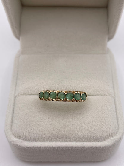 9ct gold emerald ring