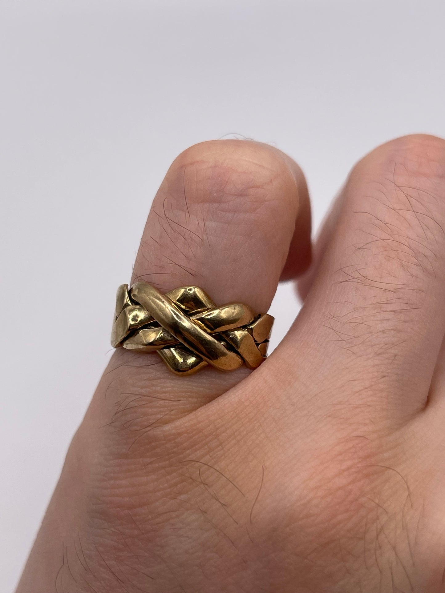 9ct gold puzzle ring