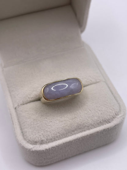 9ct gold jade ring