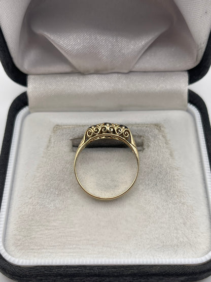 9ct gold sapphire ring