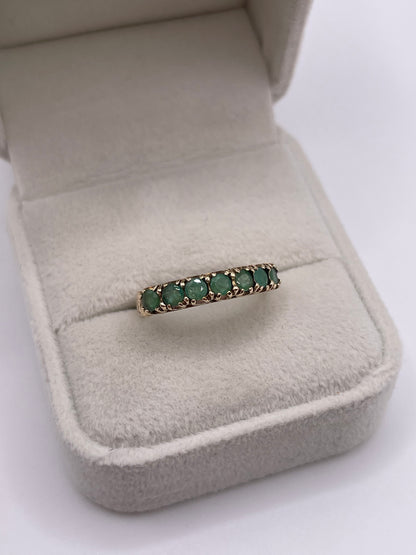 9ct gold emerald ring