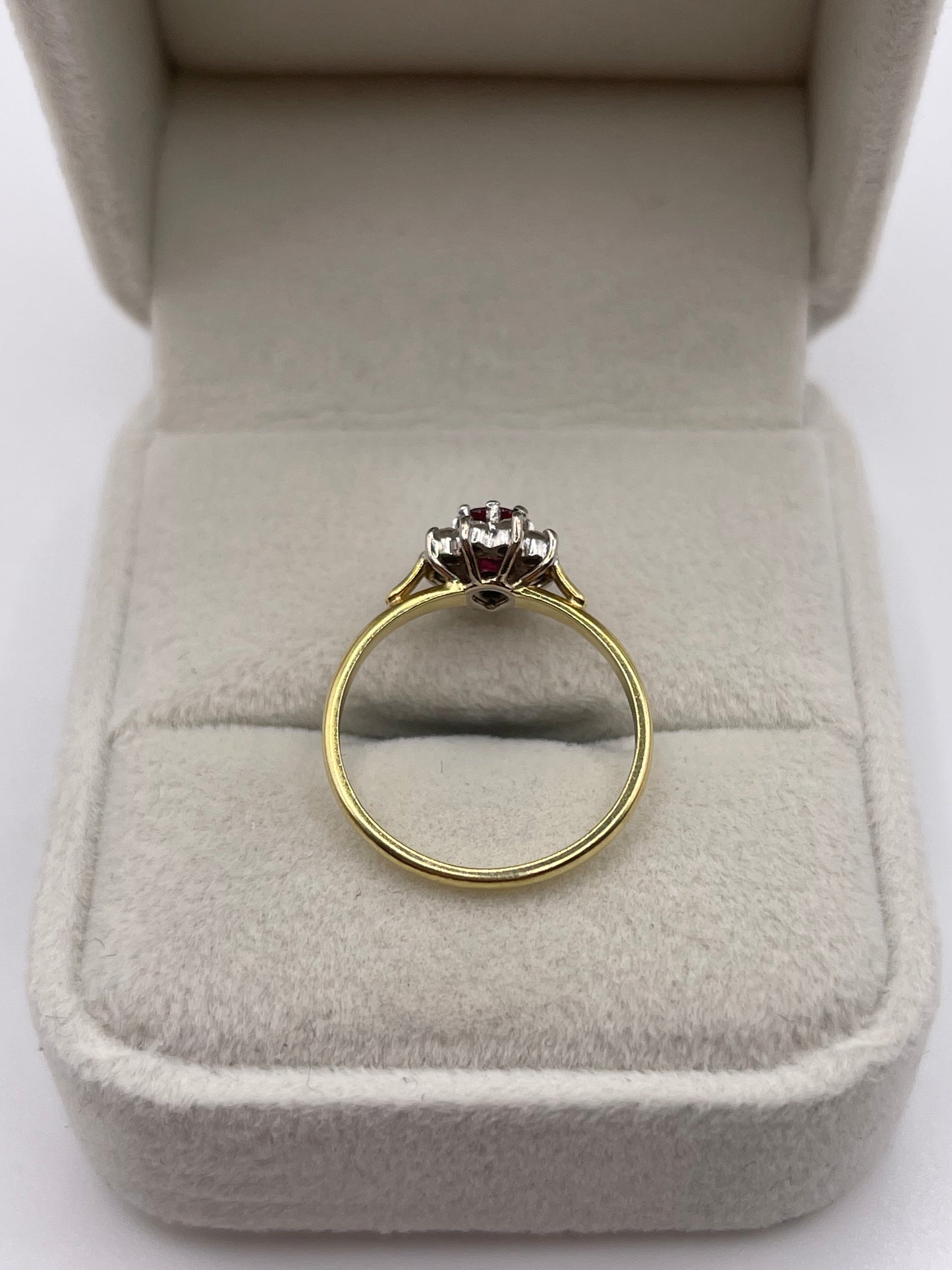 18ct gold ruby and diamond ring