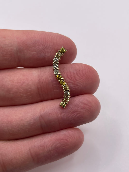 9ct gold quartz pendant