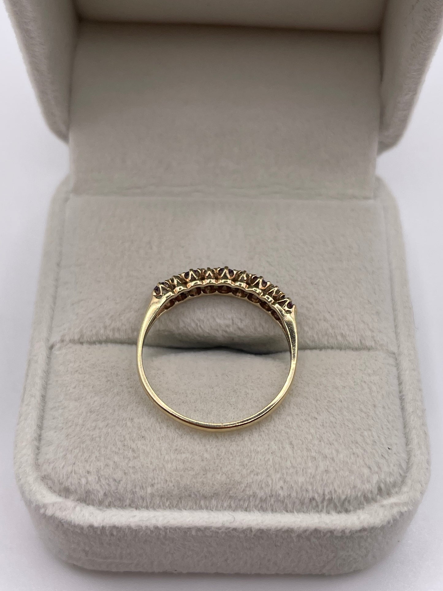 9ct gold ruby and diamond ring