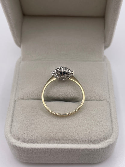 9ct gold sapphire and diamond ring