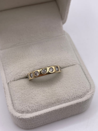 9ct gold 50 point diamond ring