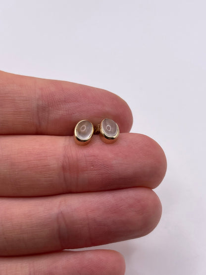 9ct gold moonstone earrings