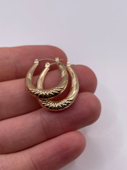 9ct gold creole earrings