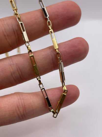 18ct two tone gold chain 544