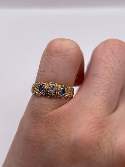 9ct gold paste gypsy ring