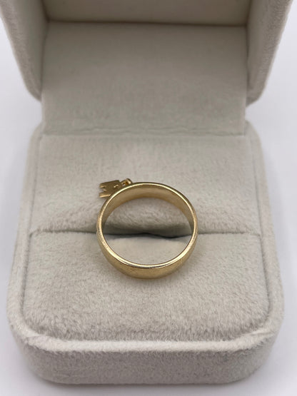 14ct gold initial M ring