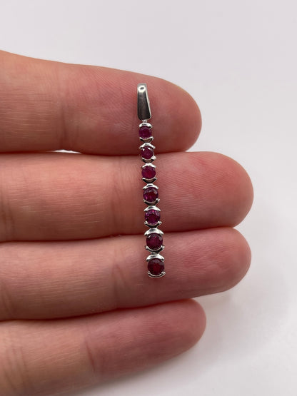 18ct white gold ruby pendant