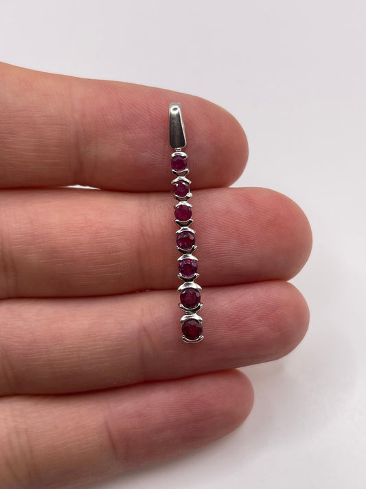 18ct white gold ruby pendant