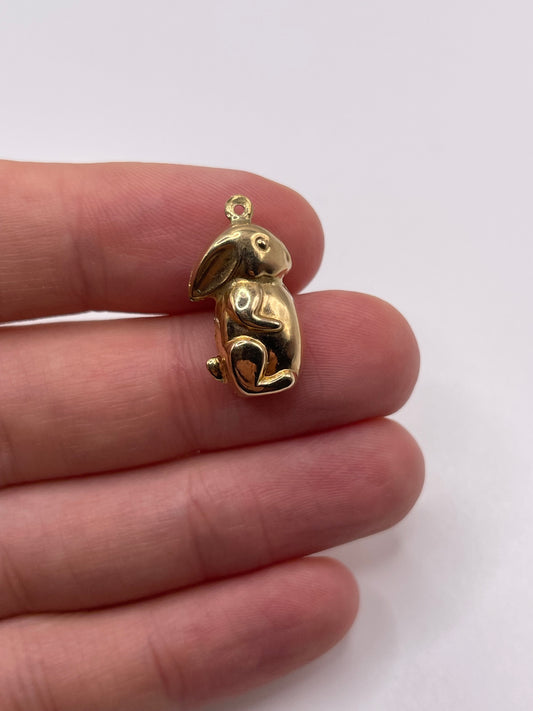 9ct gold rabbit charm