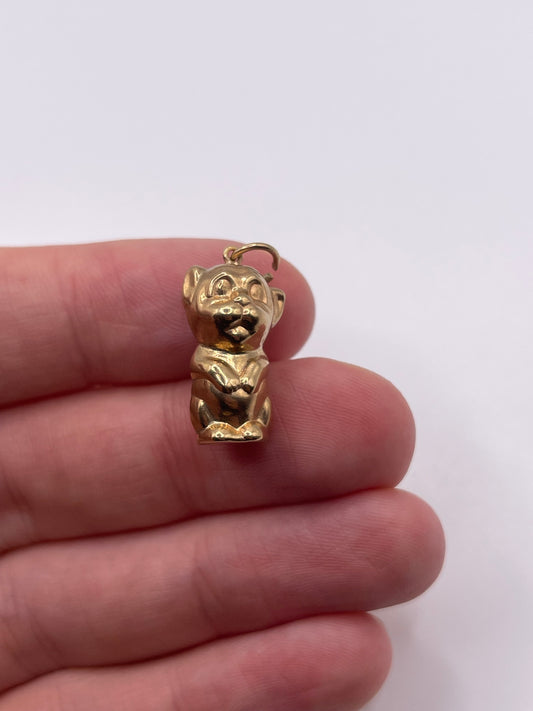 9ct gold dog charm