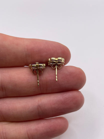 9ct gold amethyst earrings