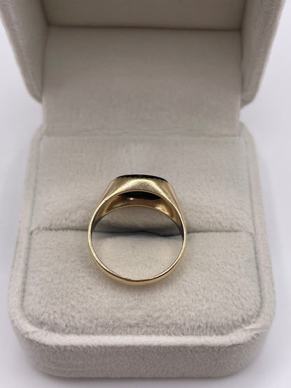 9ct gold onyx signet ring