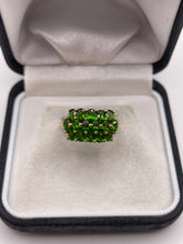 Load image into Gallery viewer, 9ct gold diopside cluster ring
