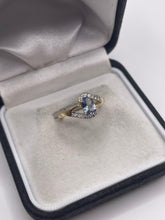 Load image into Gallery viewer, 9ct gold tanzanite and zircon ring
