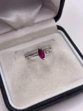 Load image into Gallery viewer, 18ct white gold ruby and diamond ring
