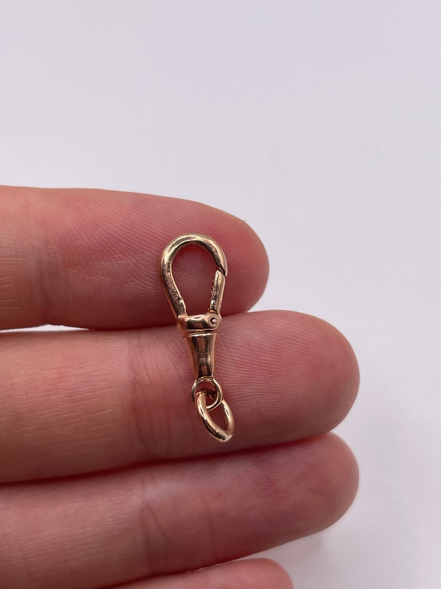 9ct rose gold dog clip 2